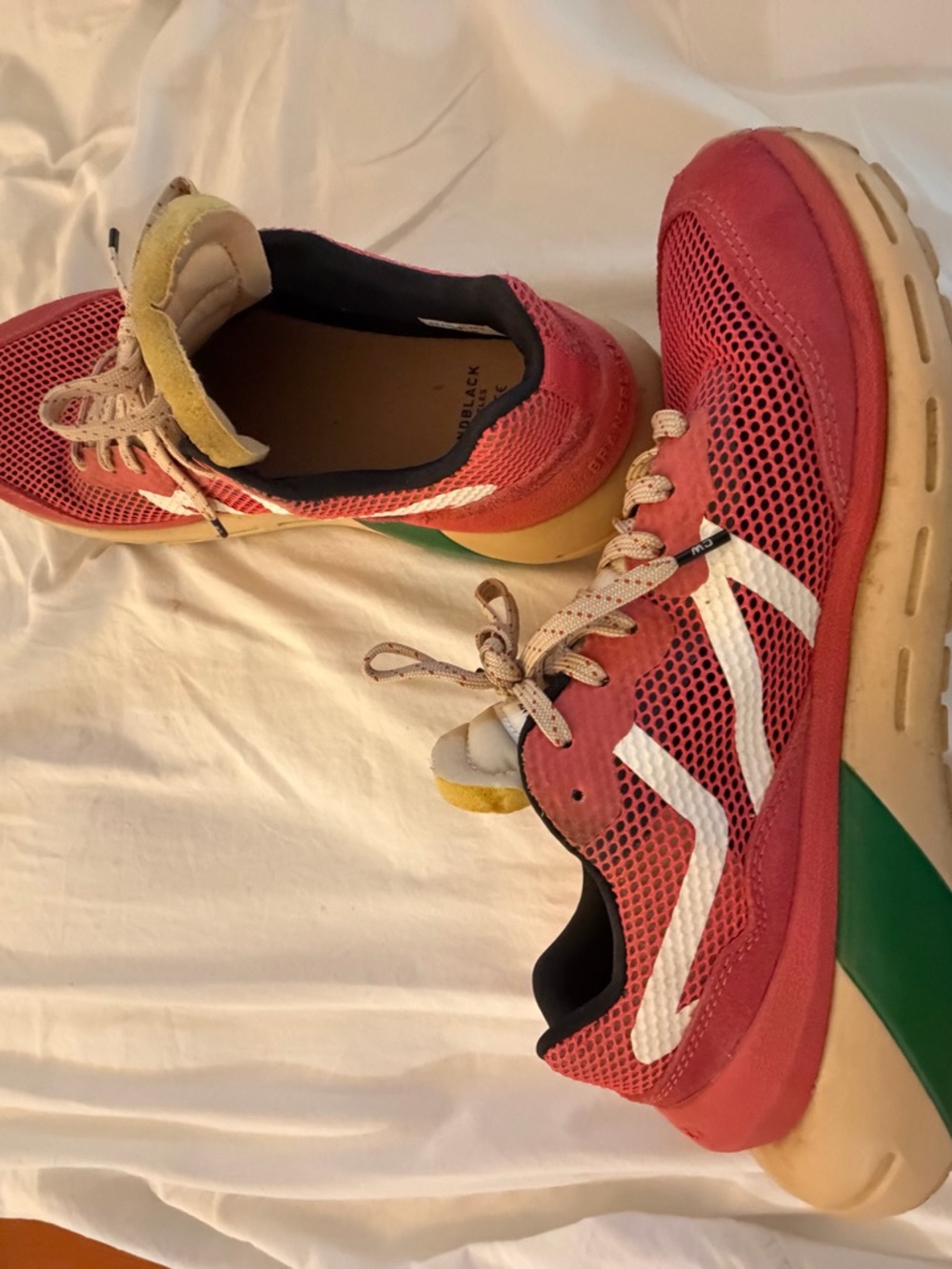 BrandBlack Black and Red Trainer with Cream Lining - Picture 2 of 7